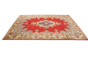 Vintage Floral Classic Red 10X13 Tabriz Persian Rug