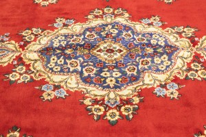 Vintage Floral Classic Red 10X13 Tabriz Persian Rug