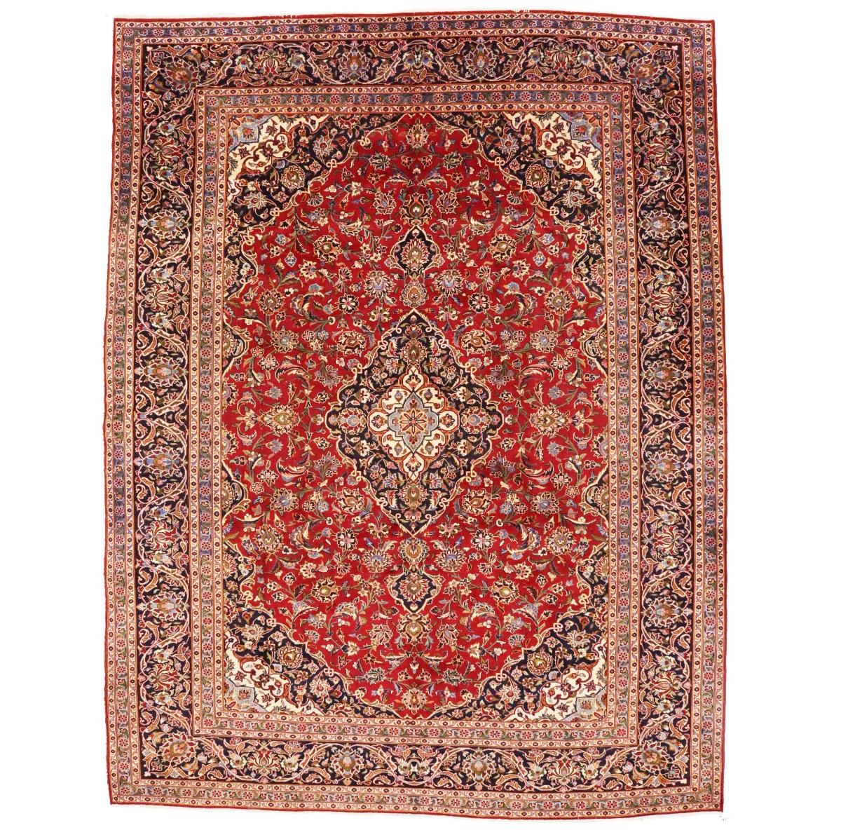 Semi Antique Vintage Traditional Classic Floral Large 10X13 Hand-Knotted Handmade Oriental Rug Carpet