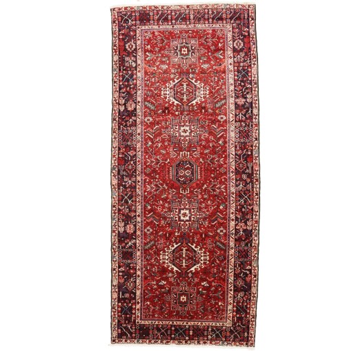 Vintage Red Tribal 5'4X12'7 Karajeh Persian Runner Rug