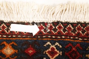 Semi Antique Tribal Geometric 4'5X10'8 Heriz Persian Runner Rug