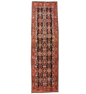 Vintage Floral 4X13 Mahal Persian Runner Rug