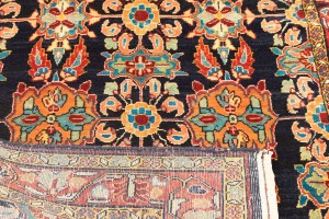 Vintage Floral 4X13 Mahal Persian Runner Rug