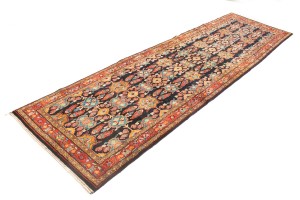 Vintage Floral 4X13 Mahal Persian Runner Rug