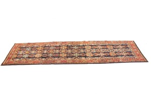 Vintage Floral 4X13 Mahal Persian Runner Rug
