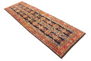 Vintage Floral 4X13 Mahal Persian Runner Rug