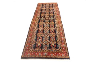 Vintage Floral 4X13 Mahal Persian Runner Rug
