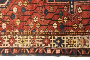 Vintage Rusty Red Tribal 4X14 Karajeh Persian Runner Rug