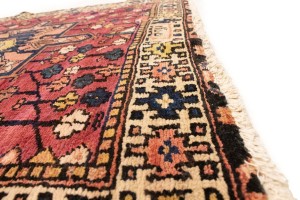 Vintage Rusty Red Tribal 4X14 Karajeh Persian Runner Rug
