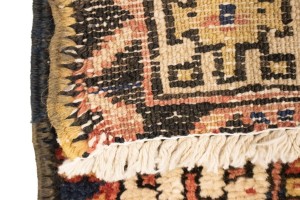 Vintage Rusty Red Tribal 4X14 Karajeh Persian Runner Rug