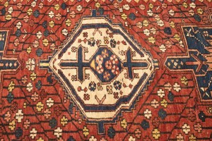 Vintage Rusty Red Tribal 4X14 Karajeh Persian Runner Rug
