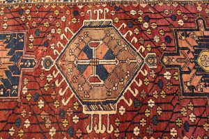Vintage Rusty Red Tribal 4X14 Karajeh Persian Runner Rug