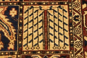 Semi Antique Pictorial Floral 10X12'5 Bakhtiari Persian Rug