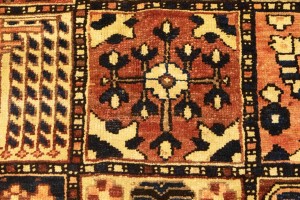 Semi Antique Pictorial Floral 10X12'5 Bakhtiari Persian Rug