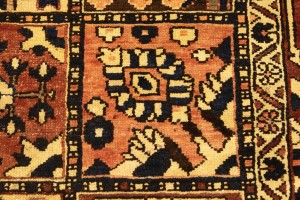 Semi Antique Pictorial Floral 10X12'5 Bakhtiari Persian Rug