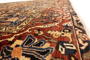 Semi Antique Pictorial Floral 10X12'5 Bakhtiari Persian Rug