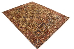 Semi Antique Pictorial Floral 10X12'5 Bakhtiari Persian Rug