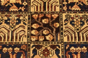 Semi Antique Pictorial Floral 10X12'5 Bakhtiari Persian Rug