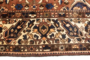 Vintage Brown Floral 10X12 Bakhtiari Persian Rug