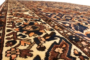 Vintage Brown Floral 10X12 Bakhtiari Persian Rug