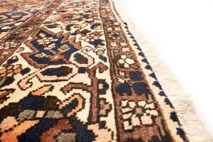 Vintage Brown Floral 10X12 Bakhtiari Persian Rug