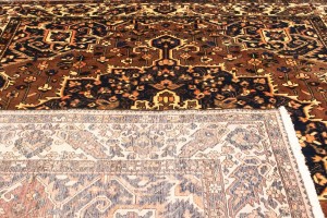 Vintage Brown Floral 10X12 Bakhtiari Persian Rug