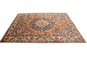 Vintage Brown Floral 10X12 Bakhtiari Persian Rug
