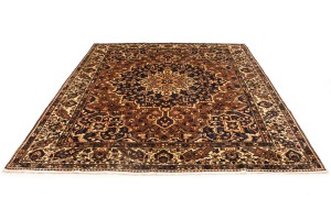 Vintage Brown Floral 10X12 Bakhtiari Persian Rug