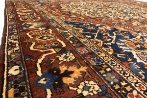 Vintage Rusty Red Floral 10'6X13 Bakhtiari Persian Rug