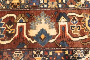 Vintage Rusty Red Floral 10'6X13 Bakhtiari Persian Rug