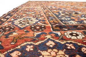 Vintage Rusty Brown Floral 11X13 Bakhtiari Persian Rug