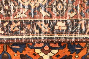 Vintage Rusty Brown Floral 11X13 Bakhtiari Persian Rug