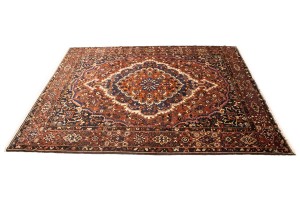 Vintage Rusty Brown Floral 11X13 Bakhtiari Persian Rug