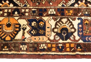 Vintage Brown Floral 10X12 Bakhtiari Persian Rug