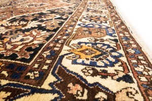 Vintage Brown Floral 10X12 Bakhtiari Persian Rug