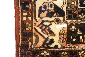 Vintage Brown Floral 10X12 Bakhtiari Persian Rug