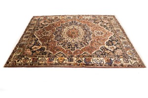 Vintage Brown Floral 10X12 Bakhtiari Persian Rug