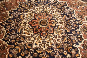 Vintage Brown Floral 10X12 Bakhtiari Persian Rug