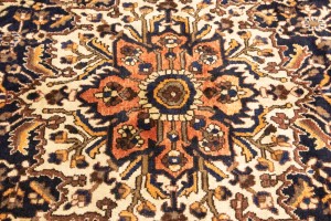 Vintage Brown Floral 10X12 Bakhtiari Persian Rug