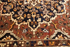 Vintage Brown Floral 10X12 Bakhtiari Persian Rug