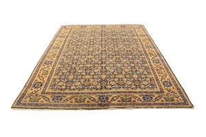 Semi Antique Purple Geometric 7'4X10'5 Ardabil Persian Rug