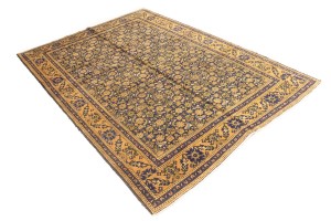 Semi Antique Purple Geometric 7'4X10'5 Ardabil Persian Rug