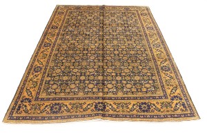 Semi Antique Purple Geometric 7'4X10'5 Ardabil Persian Rug