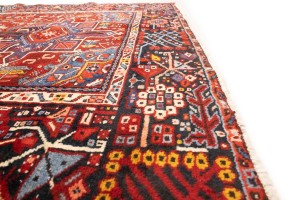 Vintage Red Tribal 5X13 Karajeh Persian Runner Rug
