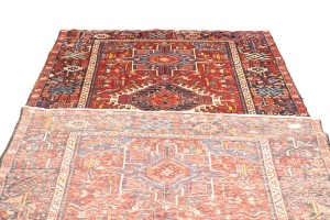 Vintage Red Tribal 5X13 Karajeh Persian Runner Rug