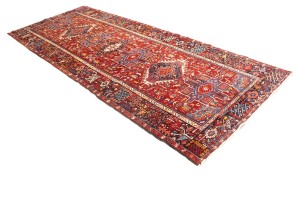 Vintage Red Tribal 5X13 Karajeh Persian Runner Rug