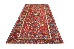 Vintage Red Tribal 5X13 Karajeh Persian Runner Rug