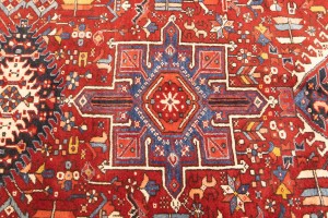 Vintage Red Tribal 5X13 Karajeh Persian Runner Rug