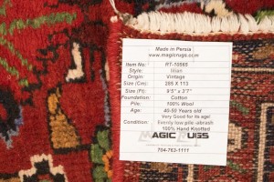 Vintage Red Tribal 3'7X9'5 Lilian Persian Runner Rug