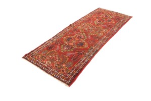 Vintage Red Tribal 3'7X9'5 Lilian Persian Runner Rug